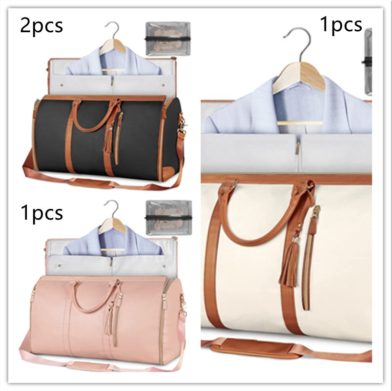 Large Capacity Travel Duffle Bag Women's Handbag Folding Suit Bag Waterproof Clothes Totes - KKAM STORES
