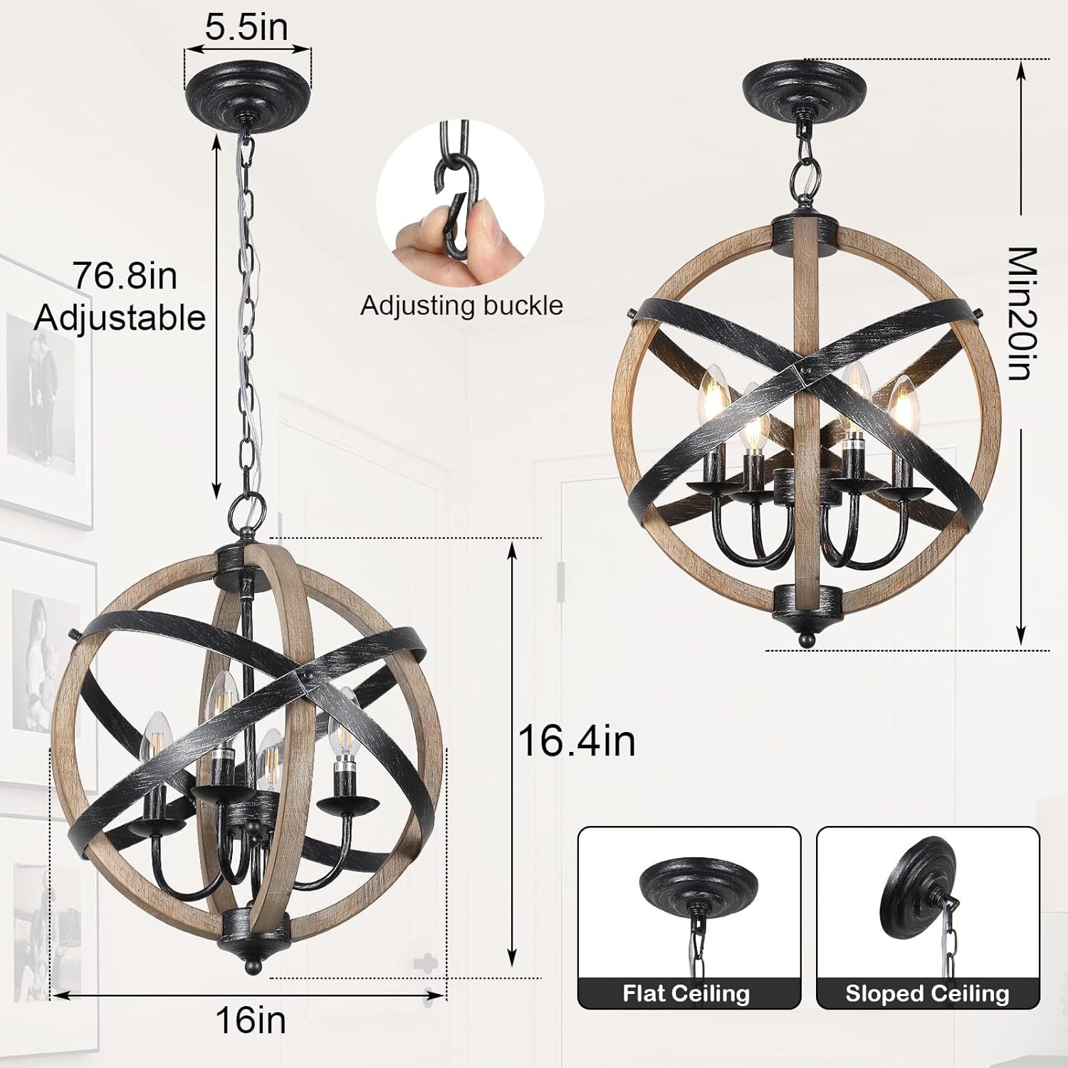 4 Lamps Restaurant Lamps Are Height Adjustable, Unavailable Platforms- Welfel - KKAM STORES