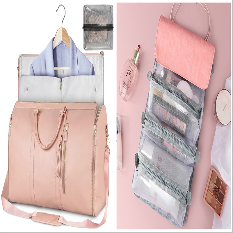 Large Capacity Travel Duffle Bag Women's Handbag Folding Suit Bag Waterproof Clothes Totes - KKAM STORES
