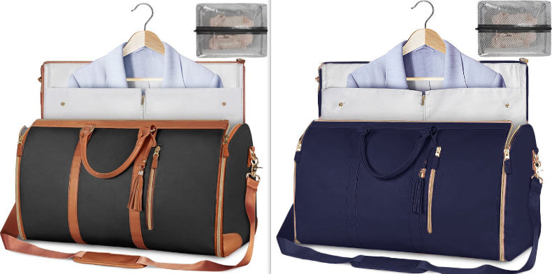 Large Capacity Travel Duffle Bag Women's Handbag Folding Suit Bag Waterproof Clothes Totes - KKAM STORES