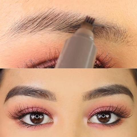 Waterproof Natural Eyebrow Pen Four-claw Eye Brow Tint Fork Tip Eyebrow Tattoo Pencil - KKAM STORES