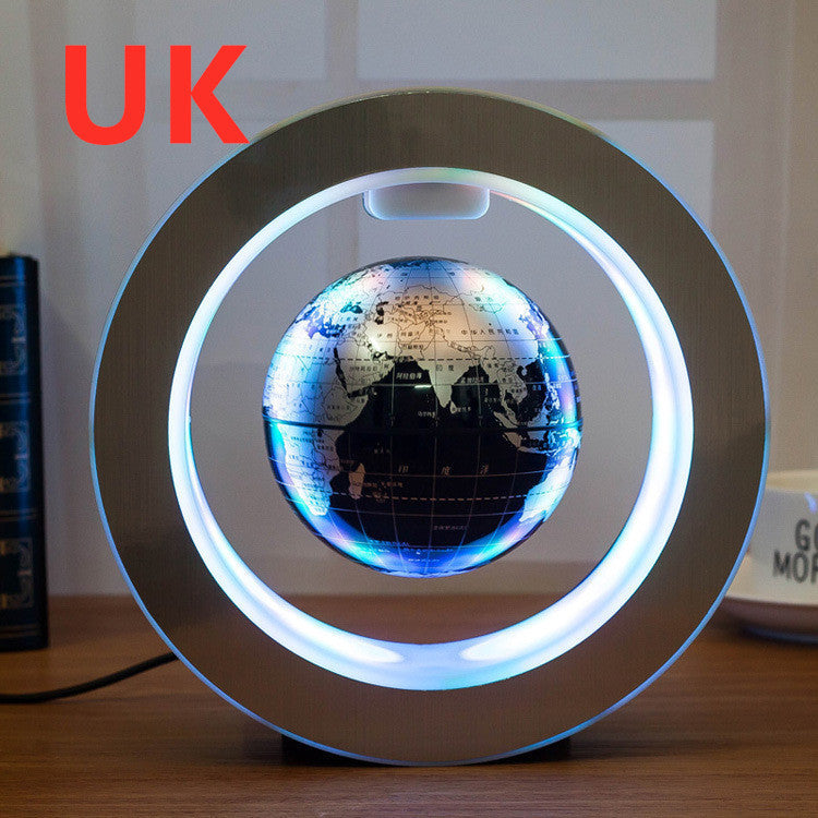 Round LED World Map Floating Globe Magnetic Levitation Light Anti Gravity Magic - KKAM STORES
