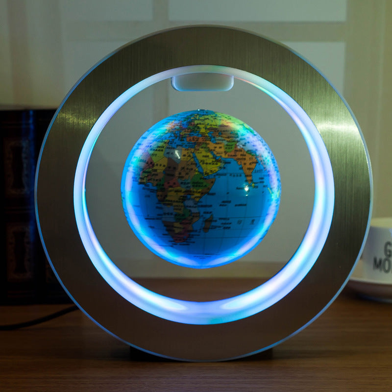Round LED World Map Floating Globe Magnetic Levitation Light Anti Gravity Magic - KKAM STORES