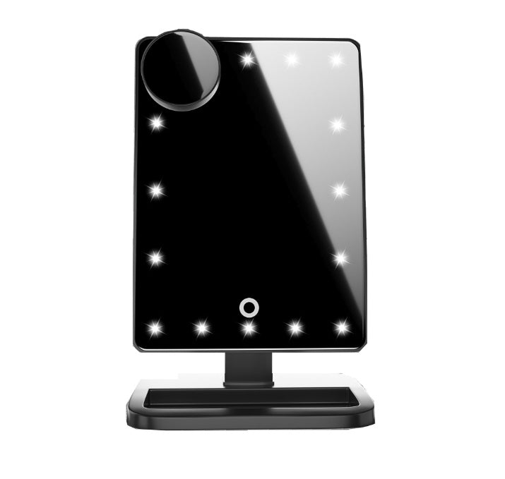 Touch Screen Makeup Mirror With 20 LED Light Bluetooth Music Speaker 10X Magnifying Mirrors Lights - KKAM STORES