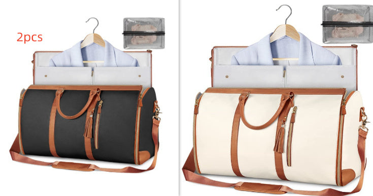 Large Capacity Travel Duffle Bag Women's Handbag Folding Suit Bag Waterproof Clothes Totes - KKAM STORES