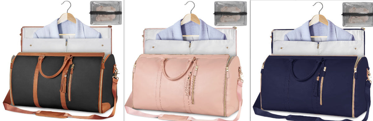 Large Capacity Travel Duffle Bag Women's Handbag Folding Suit Bag Waterproof Clothes Totes - KKAM STORES