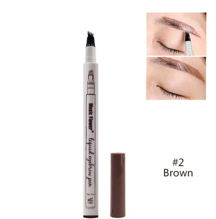 Waterproof Natural Eyebrow Pen Four-claw Eye Brow Tint Fork Tip Eyebrow Tattoo Pencil - KKAM STORES