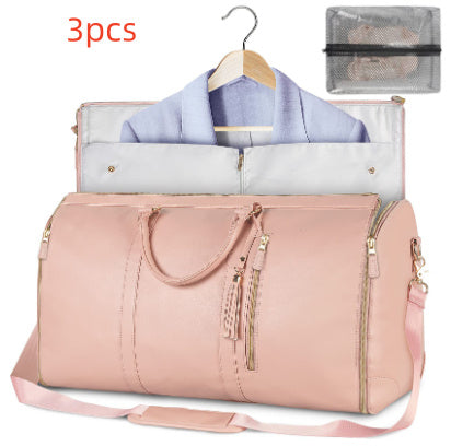 Large Capacity Travel Duffle Bag Women's Handbag Folding Suit Bag Waterproof Clothes Totes - KKAM STORES