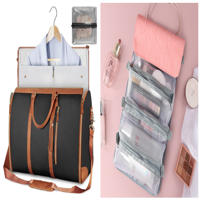 Large Capacity Travel Duffle Bag Women's Handbag Folding Suit Bag Waterproof Clothes Totes - KKAM STORES