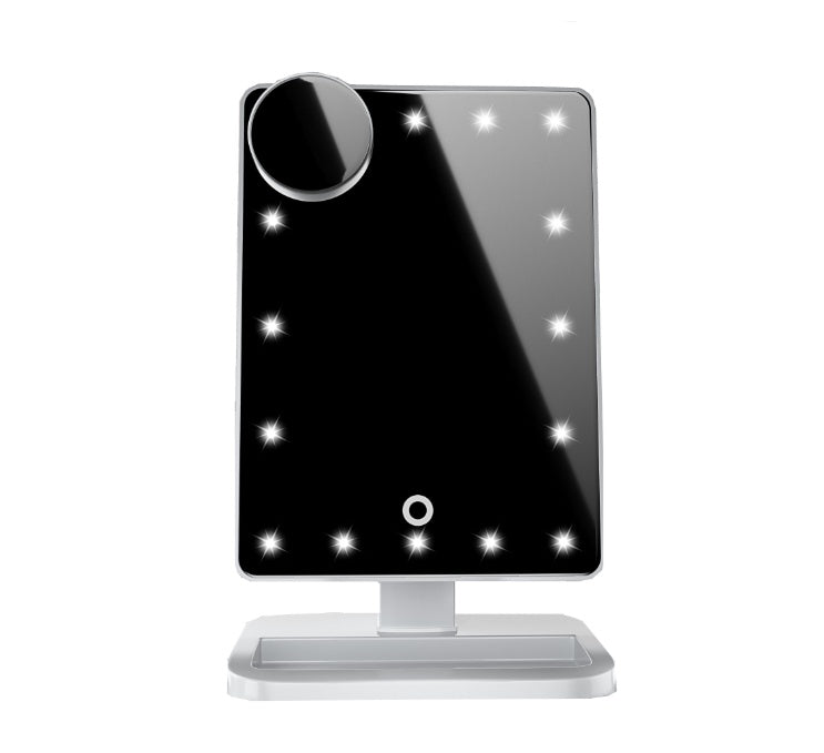 Touch Screen Makeup Mirror With 20 LED Light Bluetooth Music Speaker 10X Magnifying Mirrors Lights - KKAM STORES