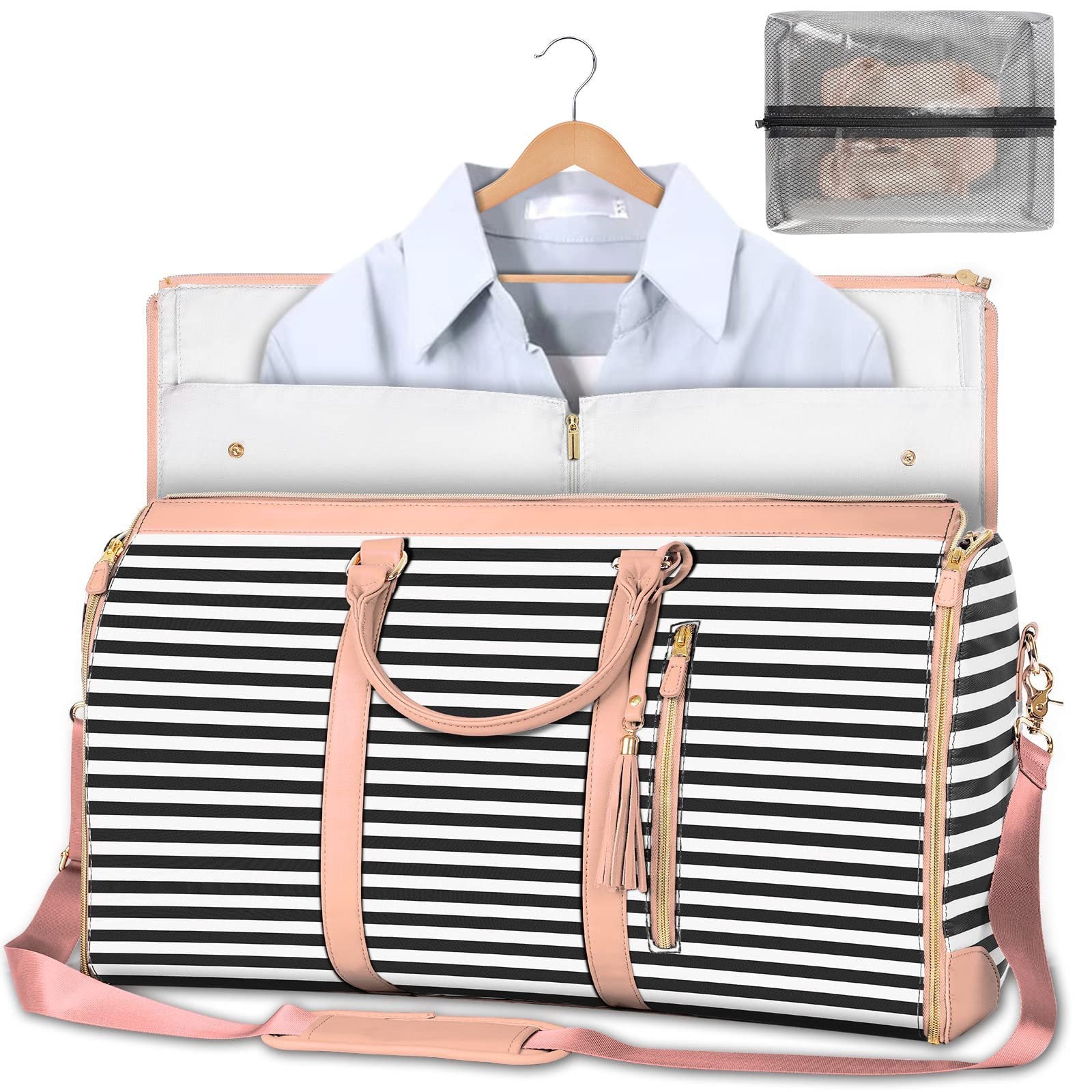 Large Capacity Travel Duffle Bag Women's Handbag Folding Suit Bag Waterproof Clothes Totes - KKAM STORES