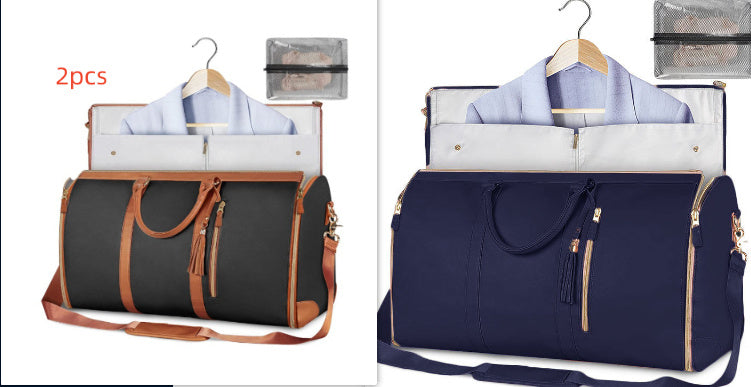 Large Capacity Travel Duffle Bag Women's Handbag Folding Suit Bag Waterproof Clothes Totes - KKAM STORES