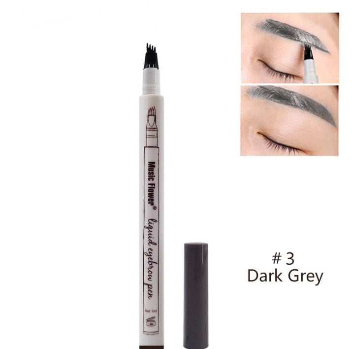 Waterproof Natural Eyebrow Pen Four-claw Eye Brow Tint Fork Tip Eyebrow Tattoo Pencil - KKAM STORES