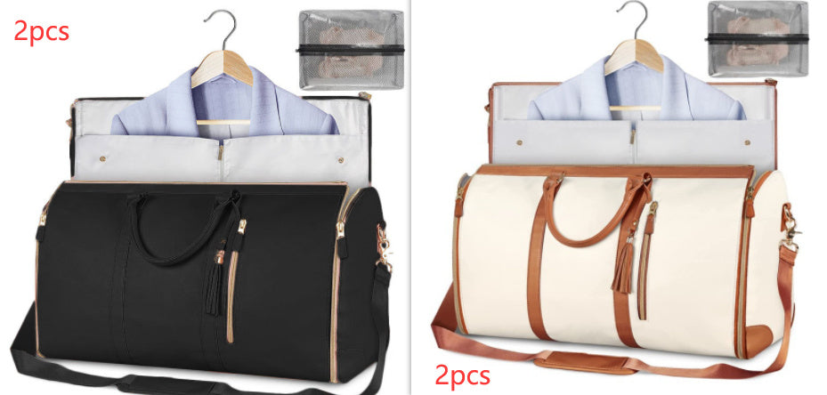 Large Capacity Travel Duffle Bag Women's Handbag Folding Suit Bag Waterproof Clothes Totes - KKAM STORES
