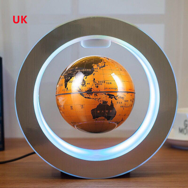 Round LED World Map Floating Globe Magnetic Levitation Light Anti Gravity Magic - KKAM STORES