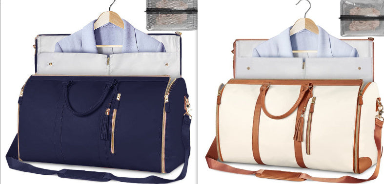 Large Capacity Travel Duffle Bag Women's Handbag Folding Suit Bag Waterproof Clothes Totes - KKAM STORES