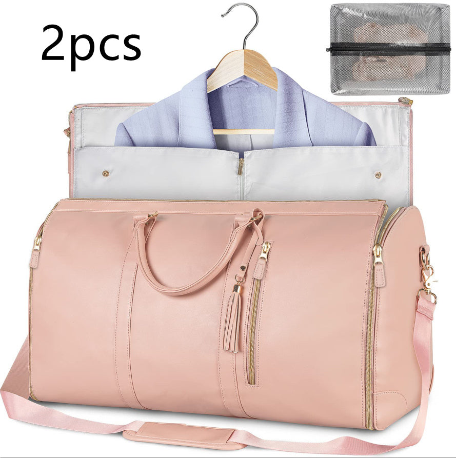 Large Capacity Travel Duffle Bag Women's Handbag Folding Suit Bag Waterproof Clothes Totes - KKAM STORES