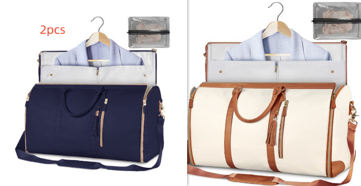 Large Capacity Travel Duffle Bag Women's Handbag Folding Suit Bag Waterproof Clothes Totes - KKAM STORES