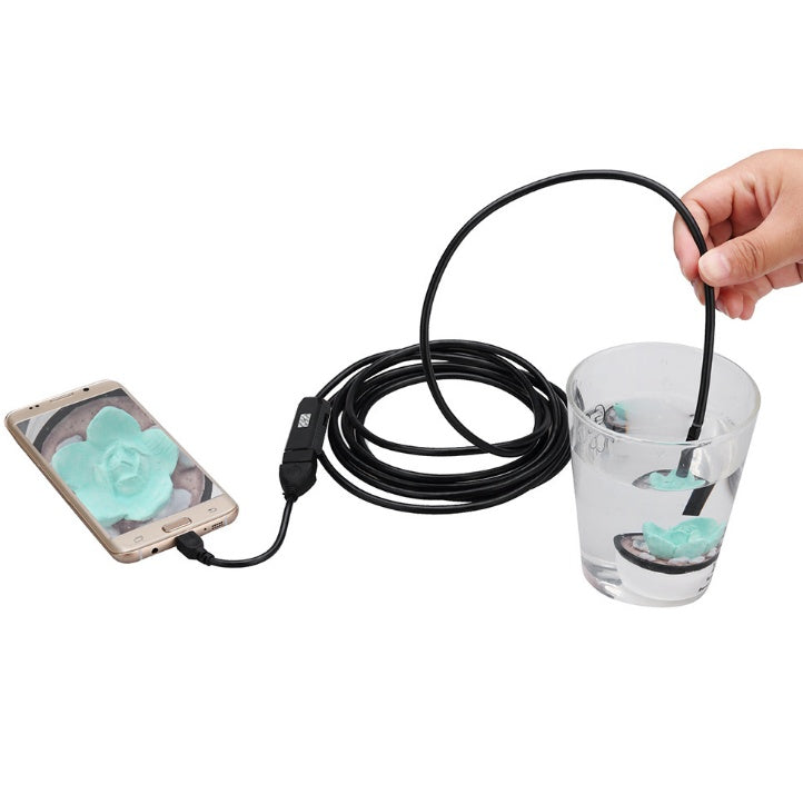 OWSOO 6 LED 7MM USB Endoscope Camera 5M Waterproof USB Wire Snake Tube Inspection Borescope For OTG Compatible Android Phones - KKAM STORES