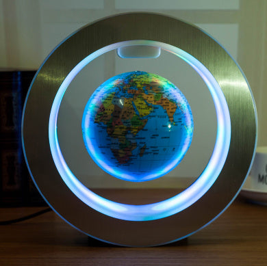 Round LED World Map Floating Globe Magnetic Levitation Light Anti Gravity Magic - KKAM STORES