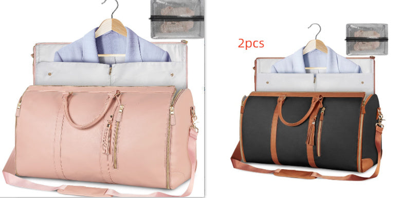 Large Capacity Travel Duffle Bag Women's Handbag Folding Suit Bag Waterproof Clothes Totes - KKAM STORES