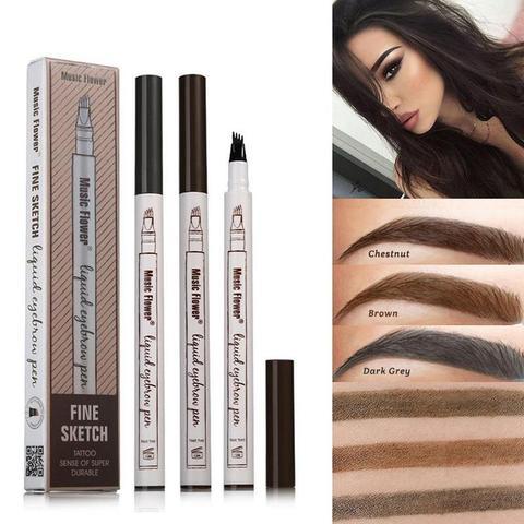 Waterproof Natural Eyebrow Pen Four-claw Eye Brow Tint Fork Tip Eyebrow Tattoo Pencil - KKAM STORES