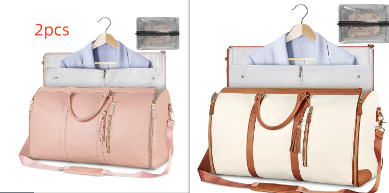 Large Capacity Travel Duffle Bag Women's Handbag Folding Suit Bag Waterproof Clothes Totes - KKAM STORES