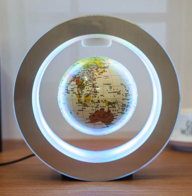 Round LED World Map Floating Globe Magnetic Levitation Light Anti Gravity Magic - KKAM STORES