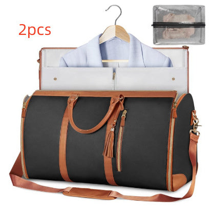 Large Capacity Travel Duffle Bag Women's Handbag Folding Suit Bag Waterproof Clothes Totes - KKAM STORES