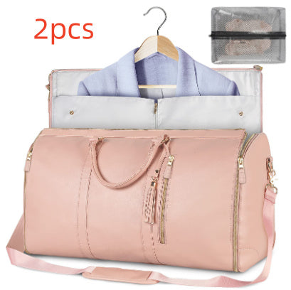 Large Capacity Travel Duffle Bag Women's Handbag Folding Suit Bag Waterproof Clothes Totes - KKAM STORES