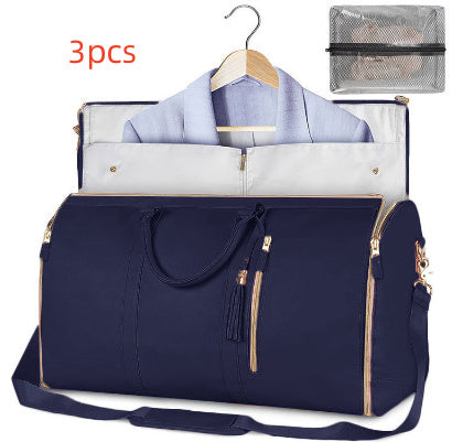 Large Capacity Travel Duffle Bag Women's Handbag Folding Suit Bag Waterproof Clothes Totes - KKAM STORES
