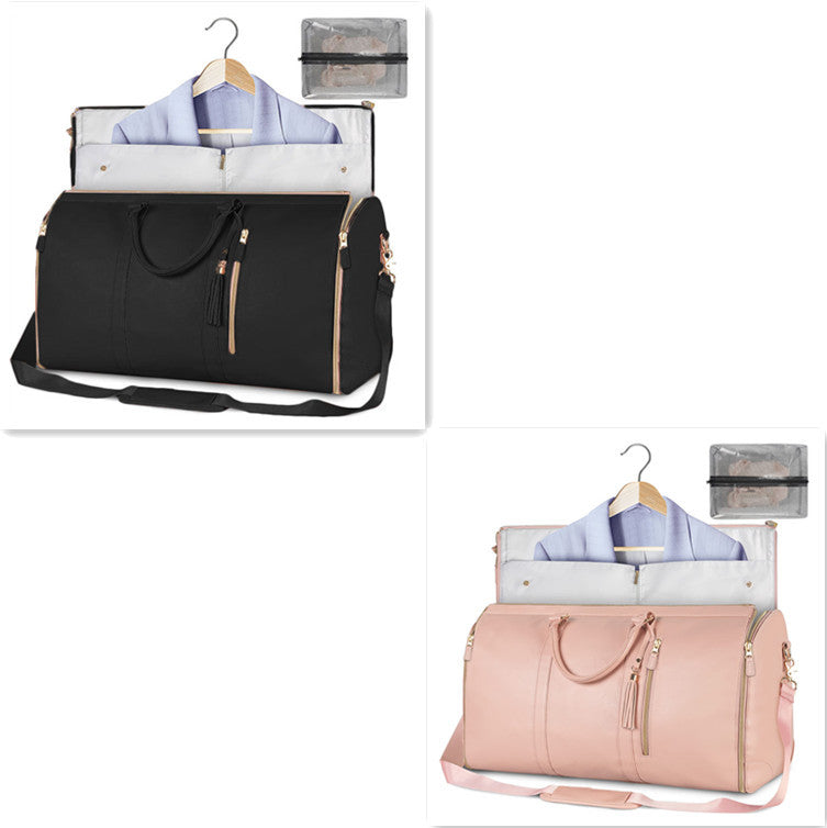 Large Capacity Travel Duffle Bag Women's Handbag Folding Suit Bag Waterproof Clothes Totes - KKAM STORES