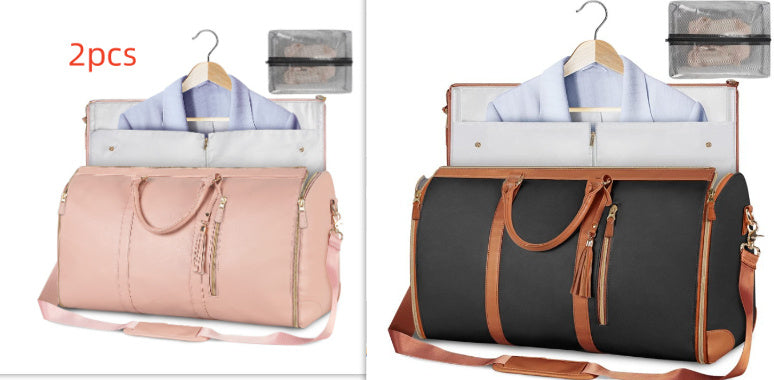 Large Capacity Travel Duffle Bag Women's Handbag Folding Suit Bag Waterproof Clothes Totes - KKAM STORES