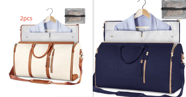 Large Capacity Travel Duffle Bag Women's Handbag Folding Suit Bag Waterproof Clothes Totes - KKAM STORES