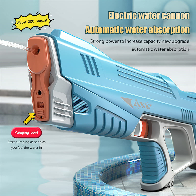 Summer Full Automatic Electric Water Gun Toy Induction Water Absorbing High-Tech Burst Water Gun Beach Outdoor Water Fight Toys - KKAM STORES