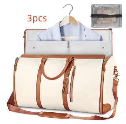 Large Capacity Travel Duffle Bag Women's Handbag Folding Suit Bag Waterproof Clothes Totes - KKAM STORES