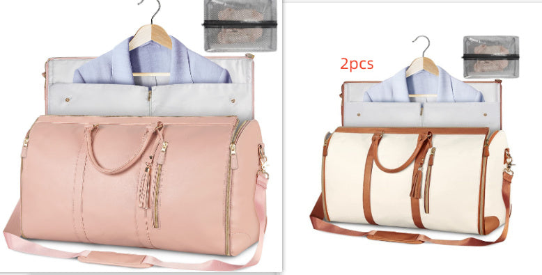 Large Capacity Travel Duffle Bag Women's Handbag Folding Suit Bag Waterproof Clothes Totes - KKAM STORES