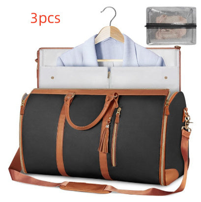 Large Capacity Travel Duffle Bag Women's Handbag Folding Suit Bag Waterproof Clothes Totes - KKAM STORES