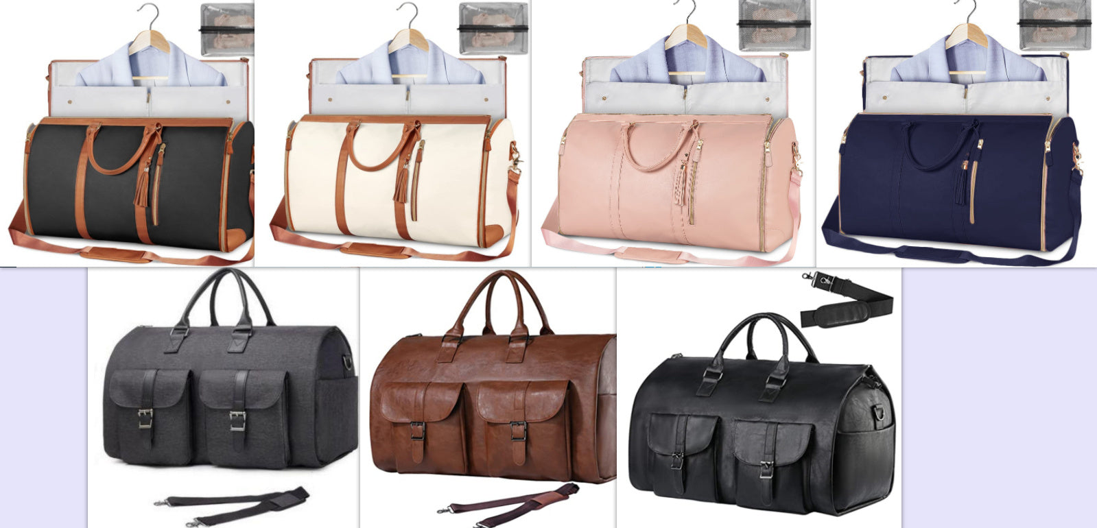 Large Capacity Travel Duffle Bag Women's Handbag Folding Suit Bag Waterproof Clothes Totes - KKAM STORES