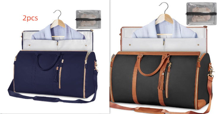 Large Capacity Travel Duffle Bag Women's Handbag Folding Suit Bag Waterproof Clothes Totes - KKAM STORES