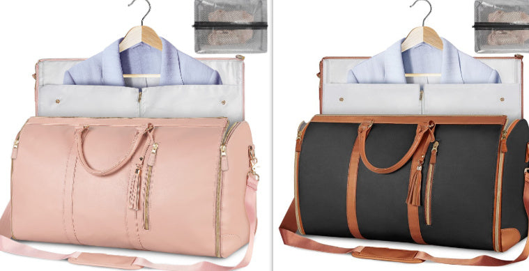 Large Capacity Travel Duffle Bag Women's Handbag Folding Suit Bag Waterproof Clothes Totes - KKAM STORES