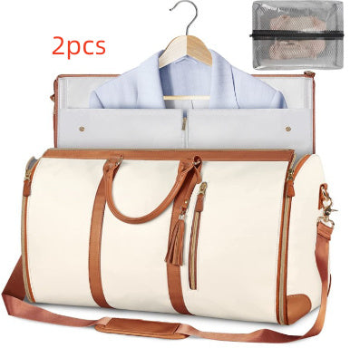 Large Capacity Travel Duffle Bag Women's Handbag Folding Suit Bag Waterproof Clothes Totes - KKAM STORES