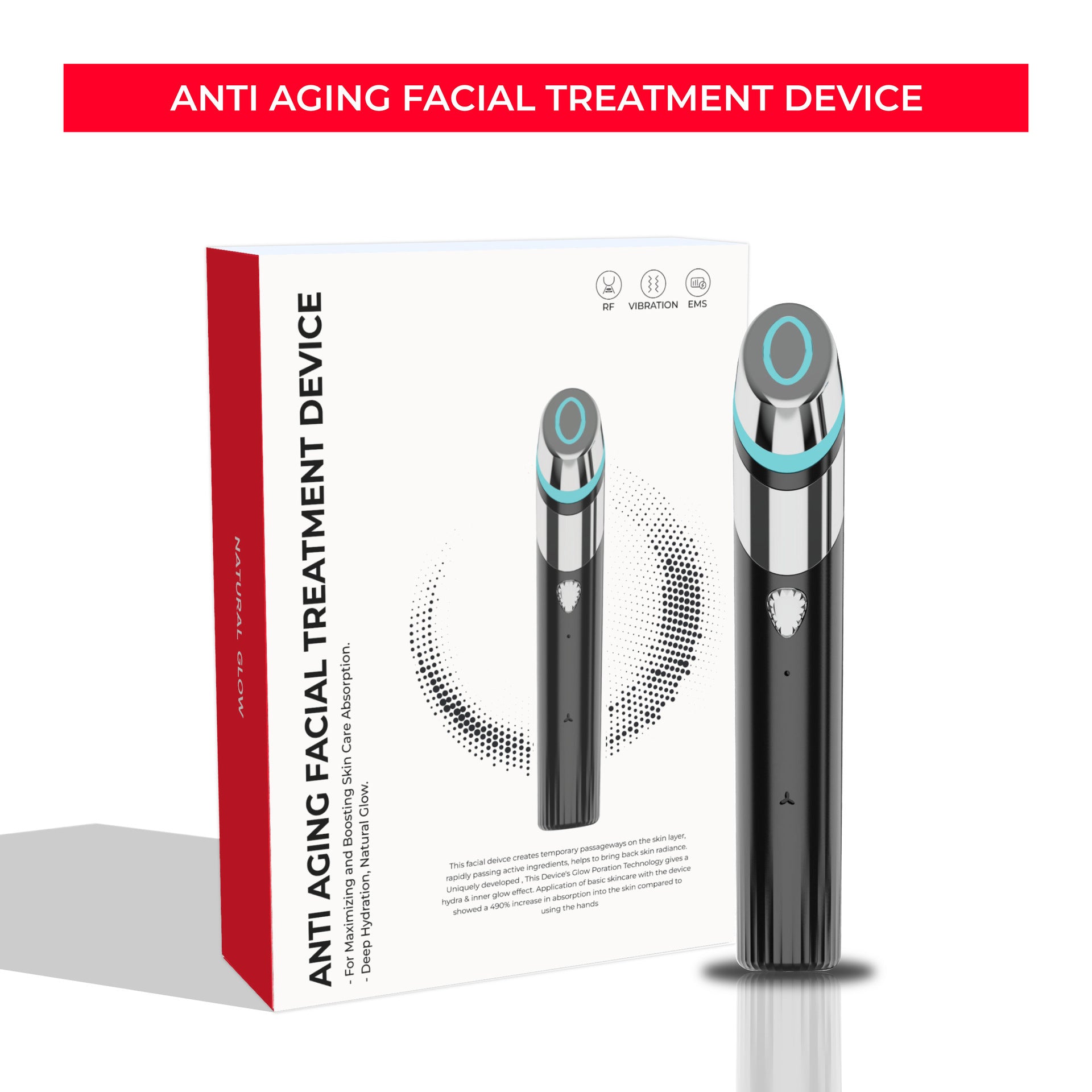 Beauty Instrument Pore Convergence EMS Skin Rejuvenation Micro Current - KKAM STORES