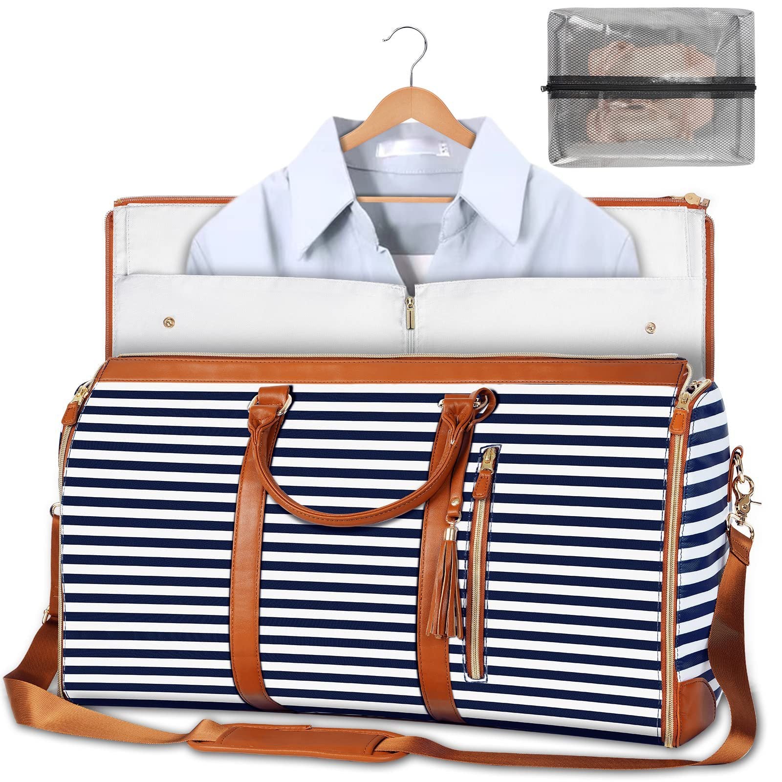 Large Capacity Travel Duffle Bag Women's Handbag Folding Suit Bag Waterproof Clothes Totes - KKAM STORES