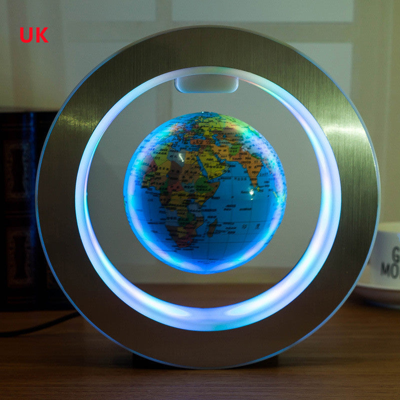 Round LED World Map Floating Globe Magnetic Levitation Light Anti Gravity Magic - KKAM STORES