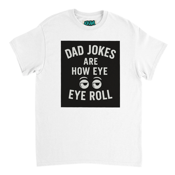 Dad Jokes Eye Roll Crewneck T-Shirt  Tee
