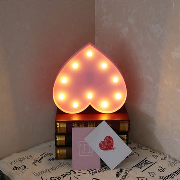 Romantic Indoor Decorative Nights Lamps 3D Love Heart Marquee Letter