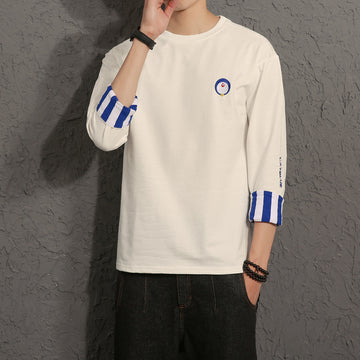 Quarter Sleeve Men's Loose T-Shirt Top Fashion Men's Sweater Autumn Clothes