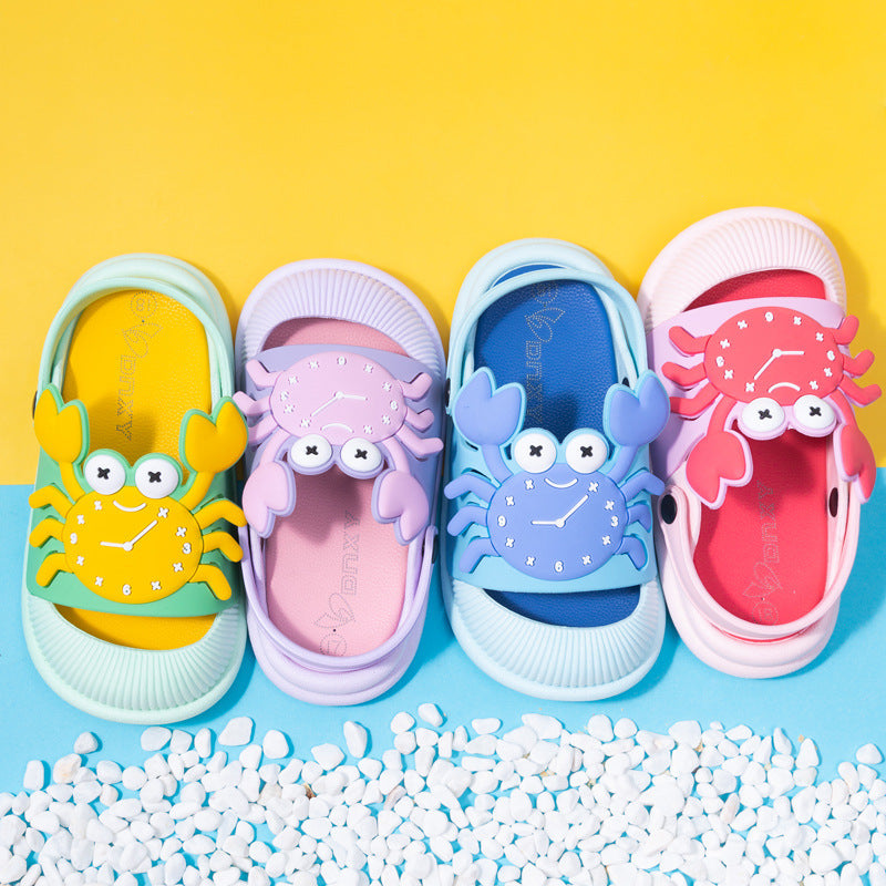 Cute Cartoon Boys And Girls Baotou Sandals Baby Non-slip Beach Slippers