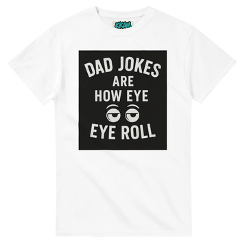 Dad Jokes Eye Roll Crewneck T-Shirt  Tee